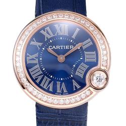 Cartier 卡地亚 BALLON BLANC DE CARTIER 白气球 金壳蓝面镶钻 N厂定制版